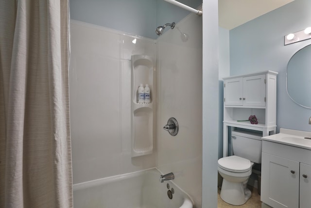 2045 N 4th St, Columbus, OH 43201 - bathroom featuring toilet, vanity, and shower / bath combination with curtain