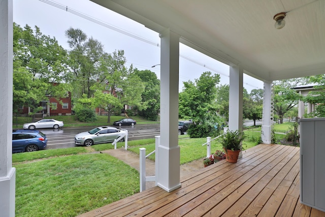 2045 N 4th St, Columbus, OH 43201 - wooden porch with a yard