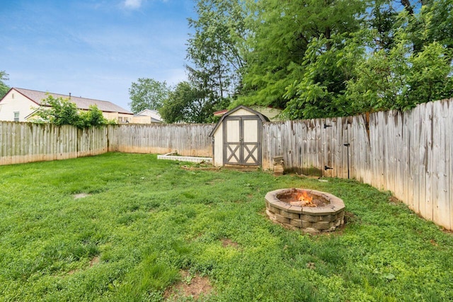 4419 Trindel Way, Columbus, OH 43231 - view of yard with a fire pit