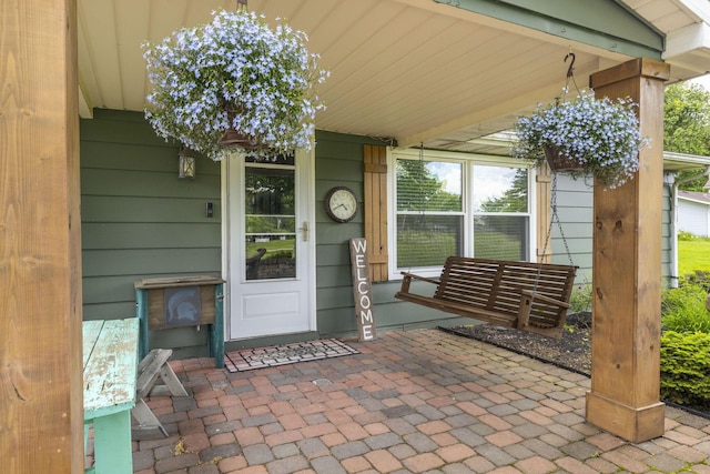 21171 River Rd, Circleville, OH 43113 - doorway to property featuring covered porch