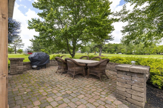 21171 River Rd, Circleville, OH 43113 - view of patio with area for grilling and outdoor dining space