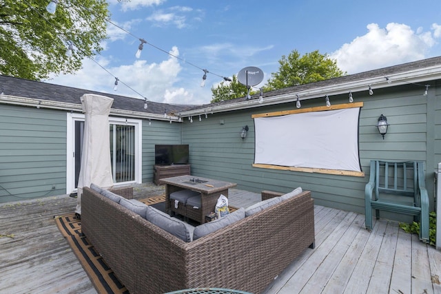 21171 River Rd, Circleville, OH 43113 - wooden terrace with an outdoor hangout area