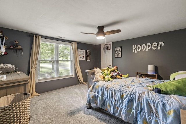21171 River Rd, Circleville, OH 43113 - carpeted bedroom with ceiling fan