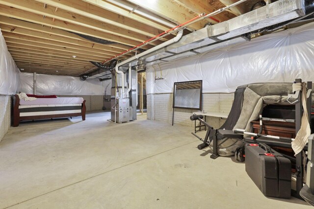 7142 Duke Dr, Canal Winchester, OH 43110 - unfinished basement featuring heating unit
