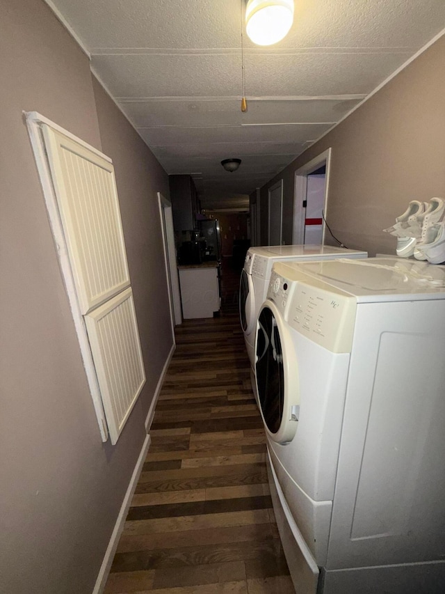 1049 Harmon Ave Lot B27, Columbus, OH 43223 - laundry area featuring washing machine and dryer and dark wood finished floors