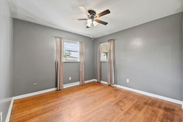 3191 S Stephen Dr, Columbus, OH 43204 - empty room featuring a ceiling fan, baseboards, and light wood-type flooring