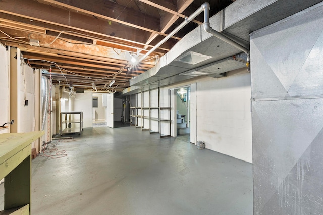 3191 S Stephen Dr, Columbus, OH 43204 - unfinished below grade area with water heater