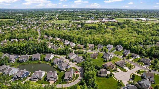 3144 Abbey Knoll Dr, Lewis Center, OH 43035 - aerial overview of property's location with a nearby body of water and nearby suburban area