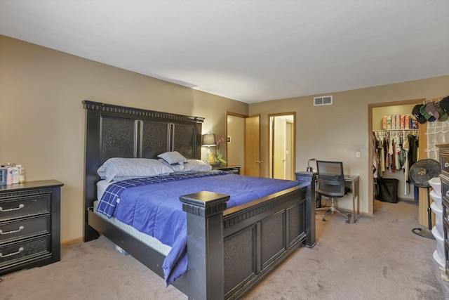 6792 Makady Rd, Canal Winchester, OH 43110 - bedroom featuring light colored carpet, a walk in closet, baseboards, and a closet