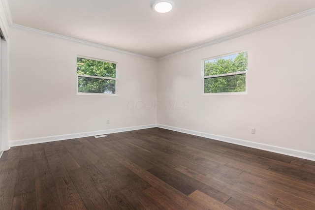1071 US-42, London, OH 43140 - spare room with healthy amount of natural light, baseboards, ornamental molding, and dark wood-style flooring