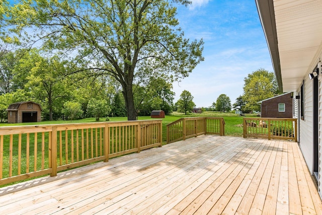 1071 US-42, London, OH 43140 - deck featuring a yard and view of wooded area