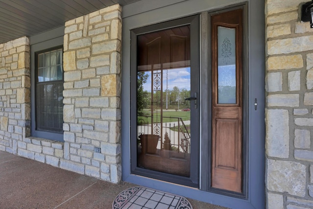 3171 Orders Rd, Grove City, OH 43123 - view of exterior entry featuring stone siding