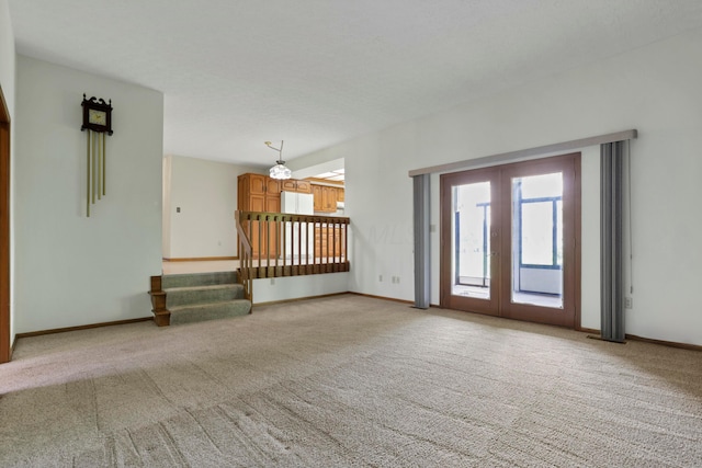 3171 Orders Rd, Grove City, OH 43123 - empty room with light colored carpet, french doors, and baseboards