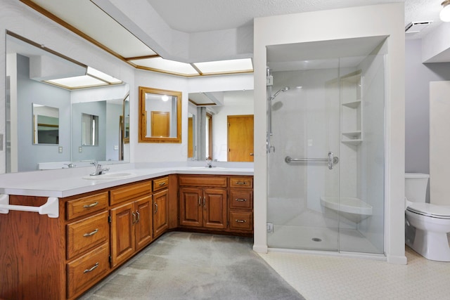 3171 Orders Rd, Grove City, OH 43123 - full bath featuring a stall shower, double vanity, and toilet