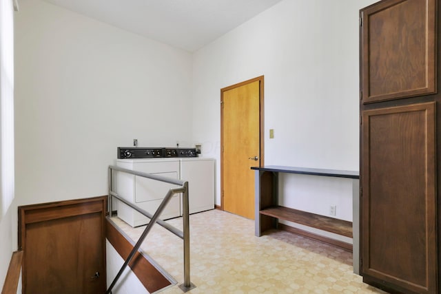 3171 Orders Rd, Grove City, OH 43123 - laundry room with washing machine and dryer and light floors