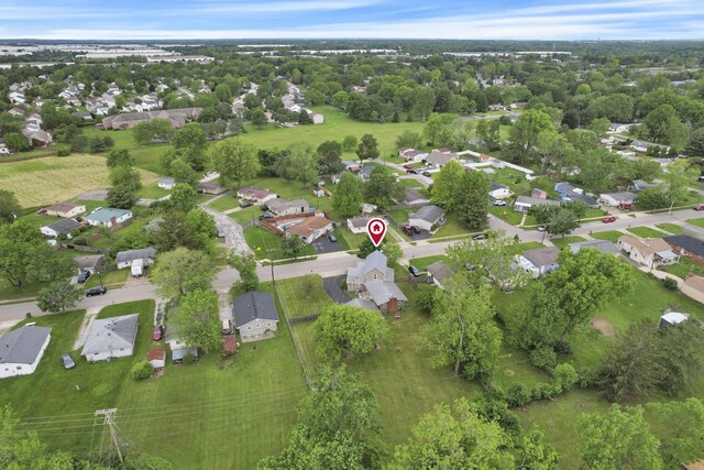 402 W St, Groveport, OH 43125 - aerial view of property and surrounding area featuring nearby suburban area and a tree filled landscape