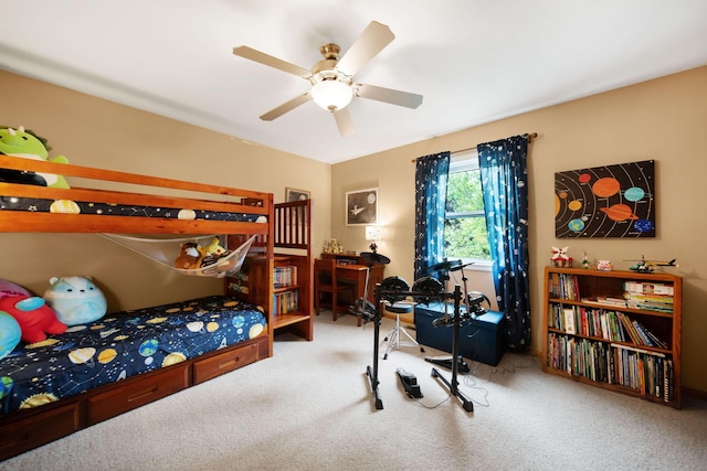 1055 Arcaro Dr, Columbus, OH 43230 - carpeted bedroom featuring ceiling fan