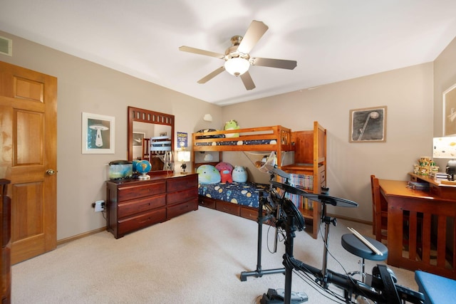 1055 Arcaro Dr, Columbus, OH 43230 - carpeted bedroom featuring baseboards and a ceiling fan