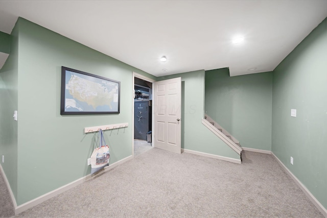 1055 Arcaro Dr, Columbus, OH 43230 - rec room with baseboards and carpet