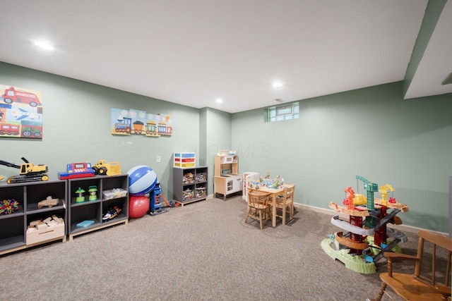 1055 Arcaro Dr, Columbus, OH 43230 - rec room with carpet and recessed lighting
