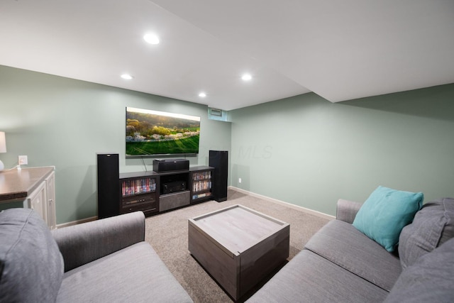 1055 Arcaro Dr, Columbus, OH 43230 - carpeted living room with recessed lighting and baseboards