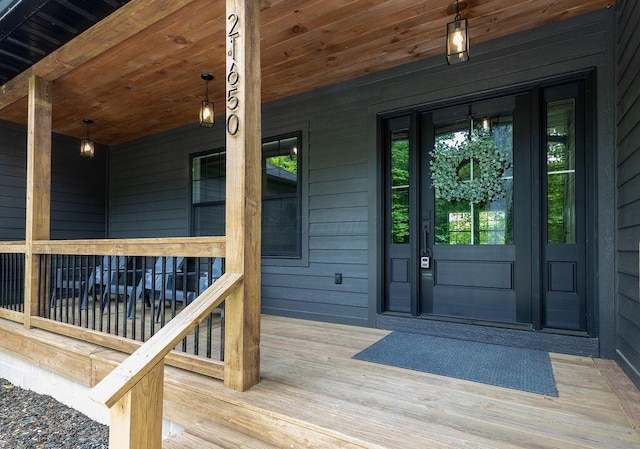 21650 Lake Rd, Glouster, OH 45732 - view of exterior entry with a porch