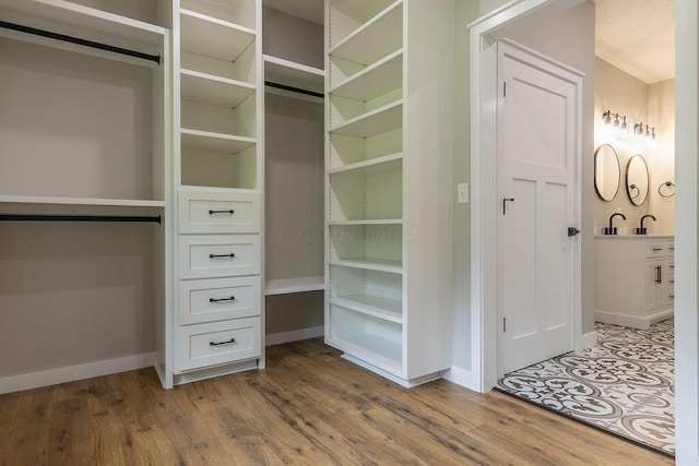 21650 Lake Rd, Glouster, OH 45732 - spacious closet with wood finished floors
