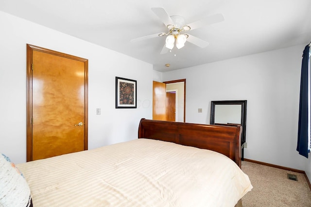401 Warrenpoint Ln, Pataskala, OH 43062 - bedroom with carpet floors, a ceiling fan, and baseboards