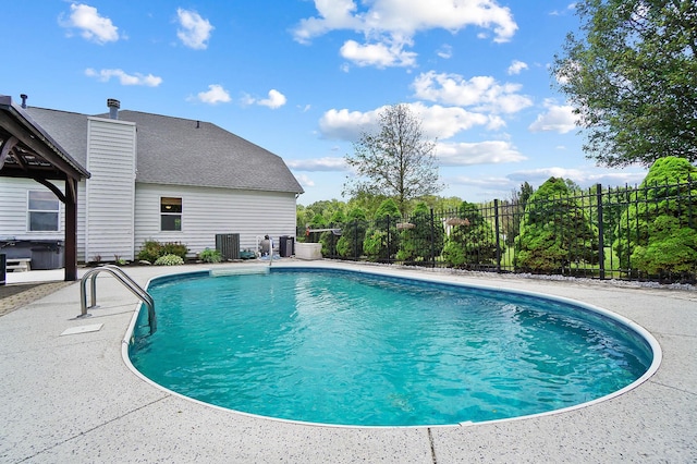 401 Warrenpoint Ln, Pataskala, OH 43062 - view of swimming pool featuring central AC unit