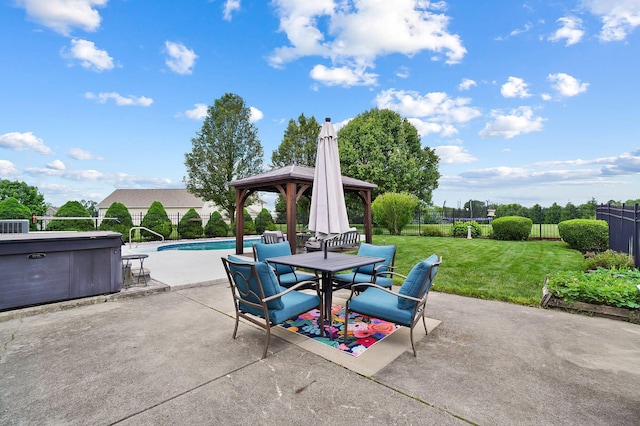401 Warrenpoint Ln, Pataskala, OH 43062 - view of patio with a gazebo and outdoor dining area