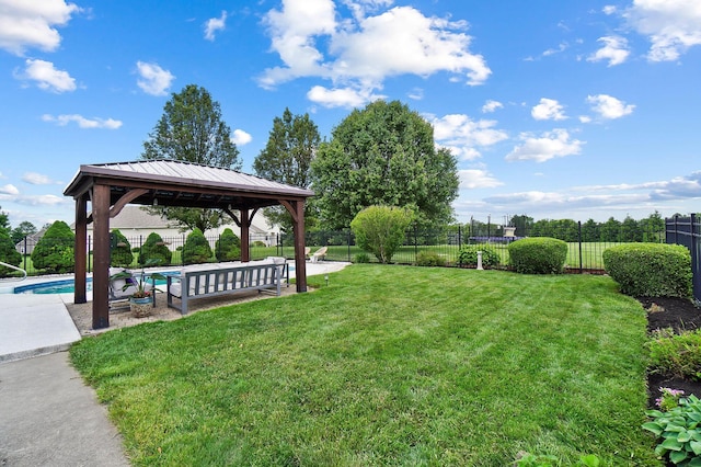 401 Warrenpoint Ln, Pataskala, OH 43062 - view of yard with a gazebo and a patio area