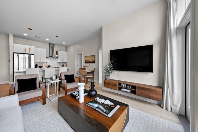 6640 Mooney St Unit 402, Dublin, OH 43017 - living area with recessed lighting and baseboards