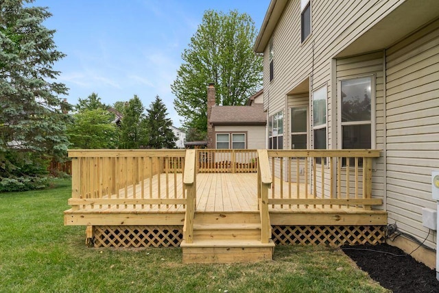 6377 Dietz Dr, Canal Winchester, OH 43110 - wooden terrace with a lawn