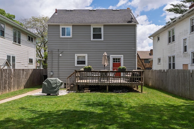 41 N Westmoor Ave, Columbus, OH 43204 - rear view of house featuring a deck and roof with shingles