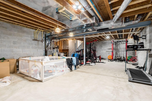6458 Tallman Ct, Canal Winchester, OH 43110 - unfinished basement with gas water heater