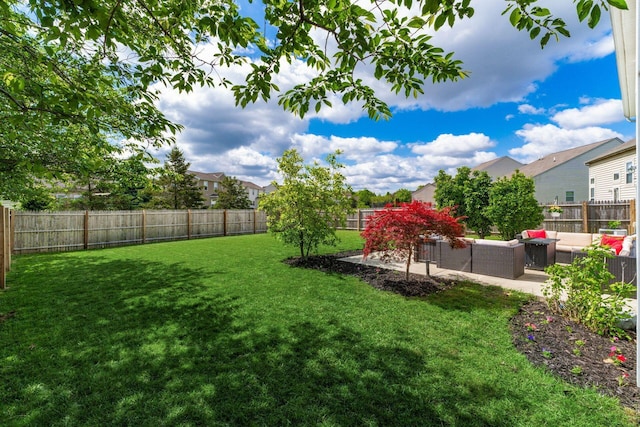6458 Tallman Ct, Canal Winchester, OH 43110 - view of yard featuring outdoor lounge area, a patio, and a residential view