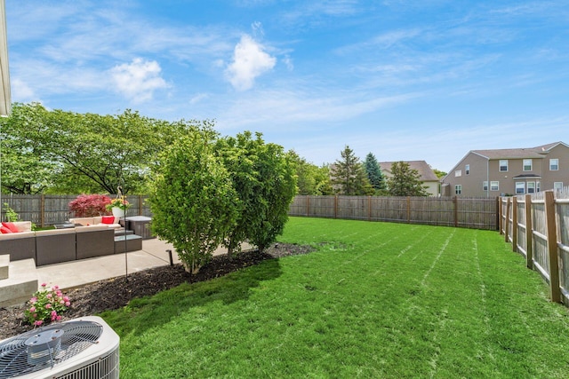 6458 Tallman Ct, Canal Winchester, OH 43110 - view of yard with an outdoor hangout area, central AC unit, and a patio area