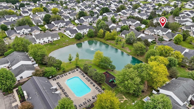 1994 Hoadley Dr Unit 7C, Columbus, OH 43228 - aerial view of a large body of water and a pool area