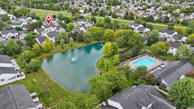 1994 Hoadley Dr Unit 7C, Columbus, OH 43228 - aerial perspective of suburban area with a large body of water and a pool