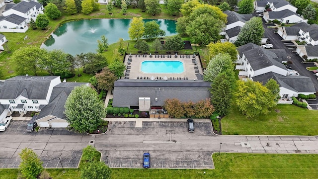 1994 Hoadley Dr Unit 7C, Columbus, OH 43228 - aerial perspective of suburban area with a large body of water and a pool