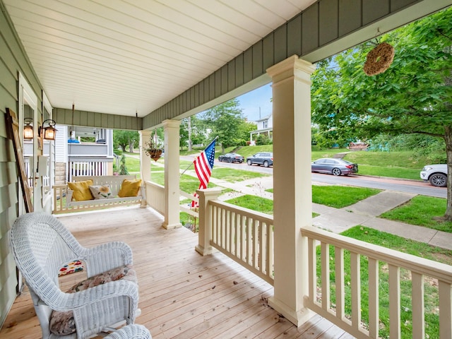 154 Montgomery Blvd, New Concord, OH 43762 - view of wooden porch