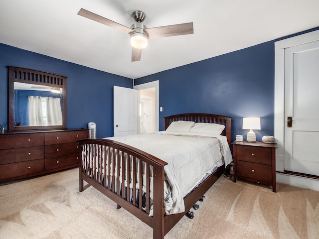 154 Montgomery Blvd, New Concord, OH 43762 - bedroom with carpet floors and ceiling fan