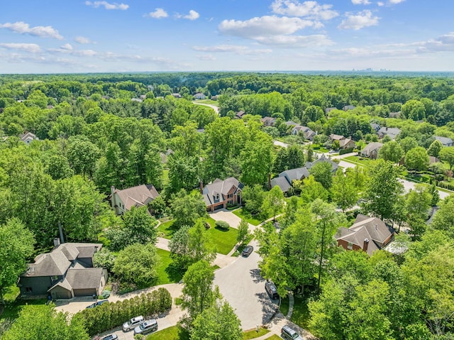 1229 Whispering Meadow Ct, New Albany, OH 43054 - aerial perspective of suburban area featuring a forest