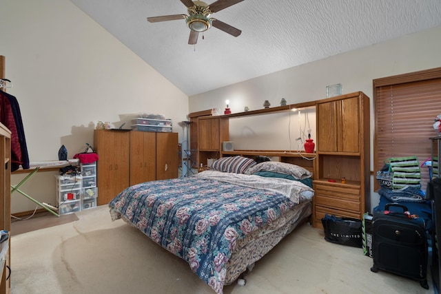 7415 Sand Spurrey Ct, Westerville, OH 43082 - carpeted bedroom featuring vaulted ceiling and ceiling fan