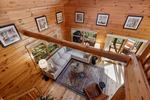653 Natchez Ln, Sugar Grove, OH 43155 - living room featuring wooden walls