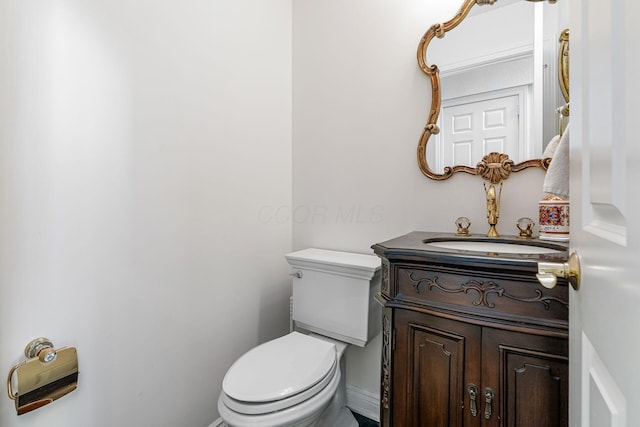 5360 Smothers Rd, Westerville, OH 43081 - bathroom featuring vanity, toilet, and baseboards