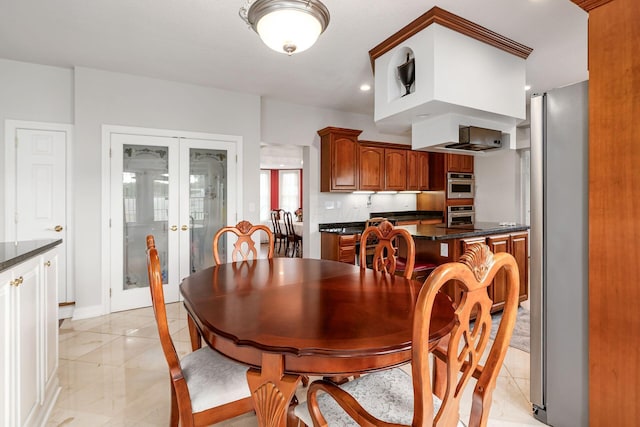 5360 Smothers Rd, Westerville, OH 43081 - dining space featuring french doors and baseboards