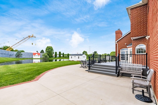 5360 Smothers Rd, Westerville, OH 43081 - view of patio / terrace with a water view