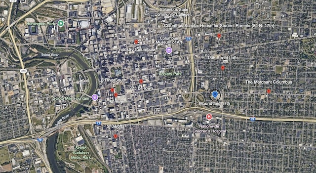 369 S 17th St, Columbus, OH 43205 - aerial map of property and surrounding area