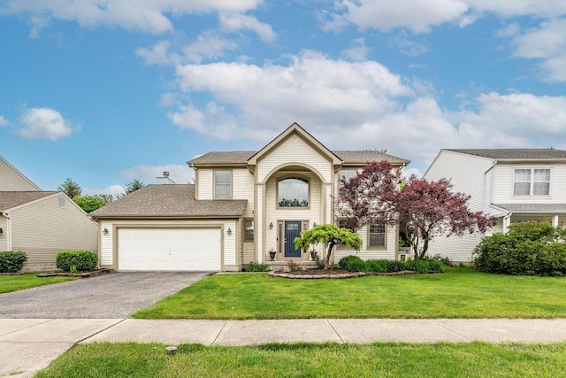 2643 Westrock Dr, Hilliard, OH 43026 - traditional-style home with driveway, an attached garage, and a front yard